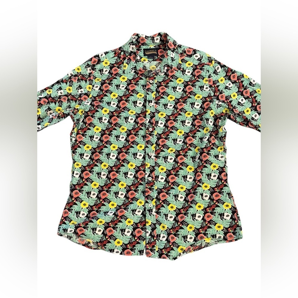 Cremieux Mens Pastel Floral Long-Sleeve Button Down Casual Shirt Size L​ - Picture 6 of 7